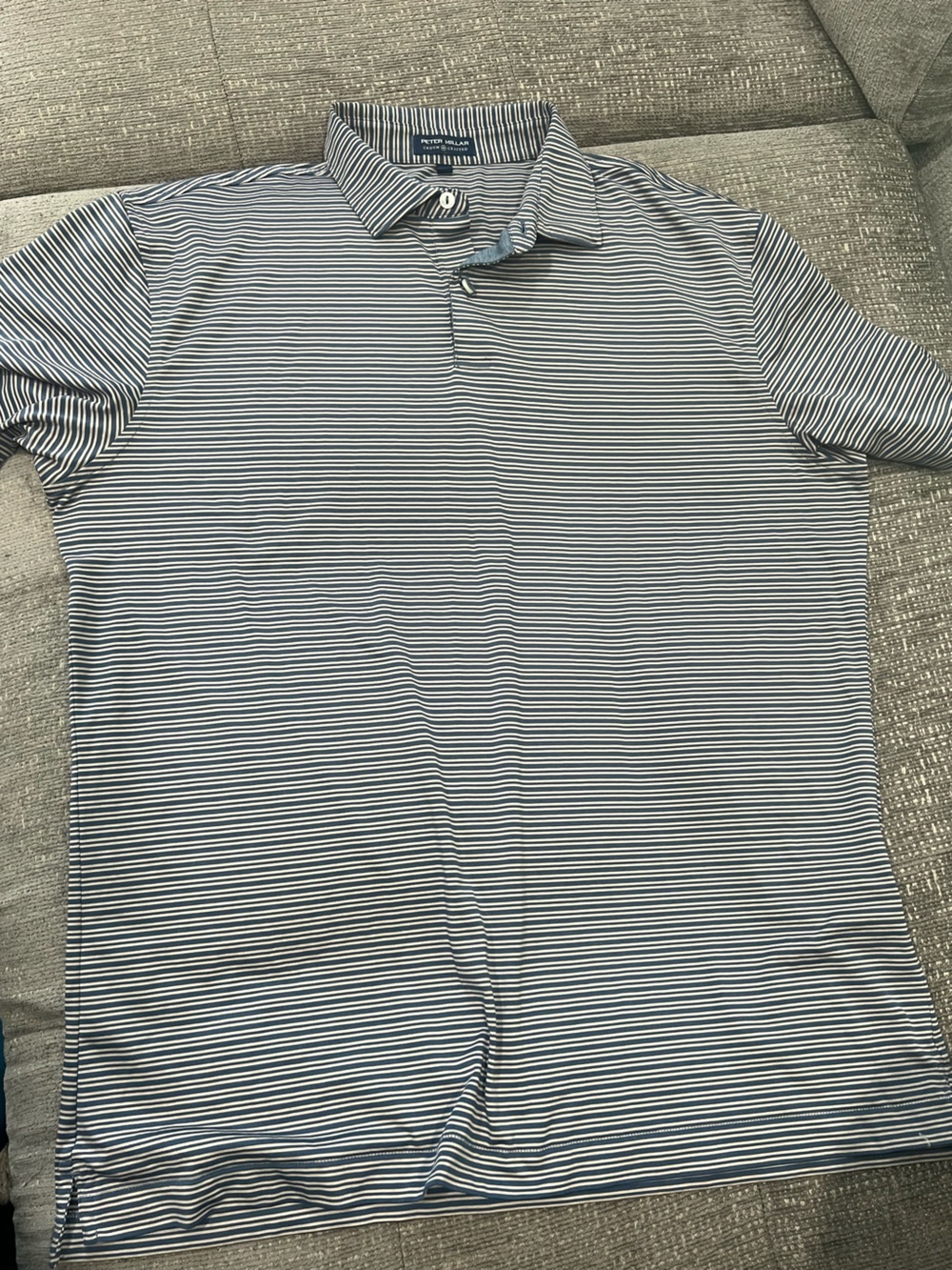 Peter Millar "Summer Comfort" micro pinstripe performance golf polo